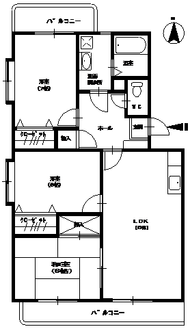 佐世保賃貸マンション・黒髪町･3LDK・マリーム黒髪